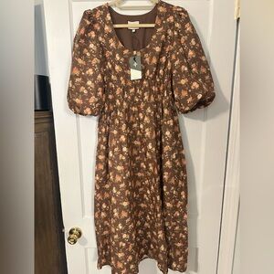Tuckernuck dress, brown with tags size small